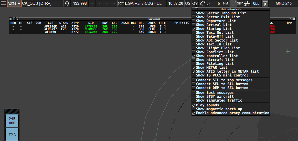 euroscope_quick_settings_menu.png