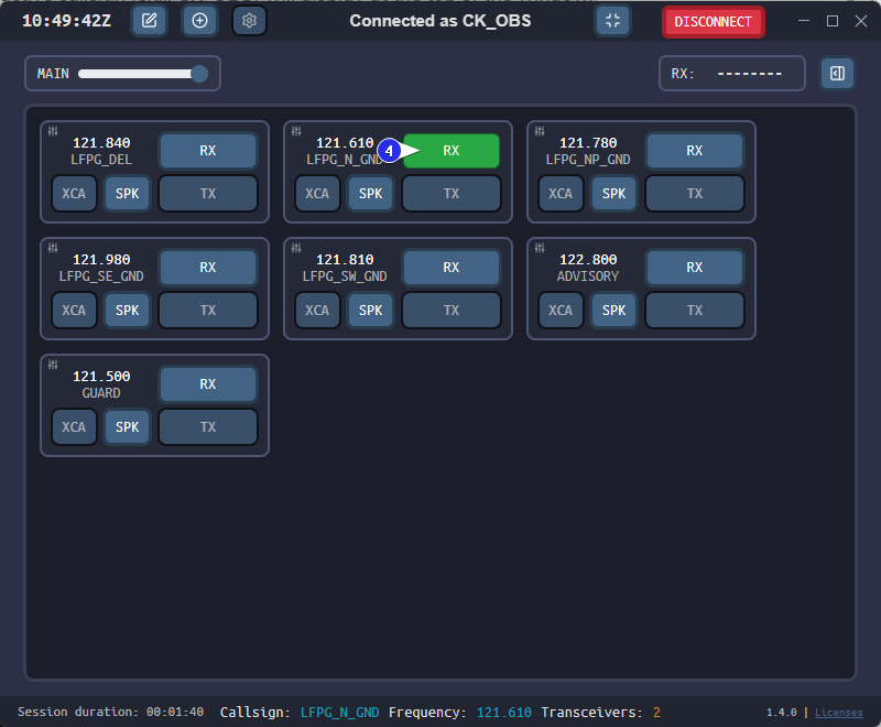 TrackAudio frequency monitoring